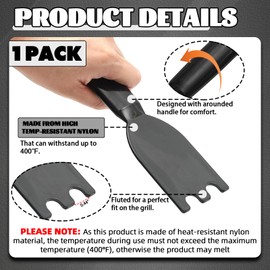 TonGass Grill Scraper for George Foreman Indoor Grills & Most Other Indoor Grills with Grooves, Heat-Resistant Grill Spatula