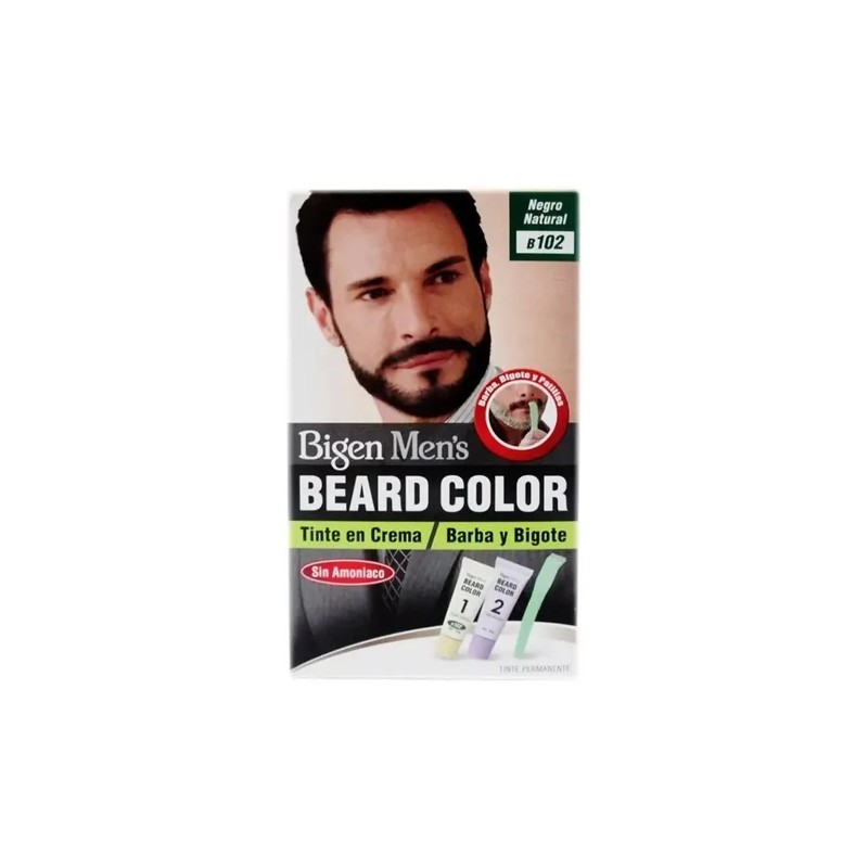 Tinte para caballero Bigen Men barba negro natural 40g