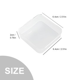 WYAN 15 Pack Square Empty Clear Plastic Storage Containers Box Case with Lids,for Pills,Beads,Jewellery and Craft Items(6.4x6.4cm)