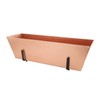 Achla Designs C-82C Plain Copper Flowerbox, Large Copper Window Flowerbox