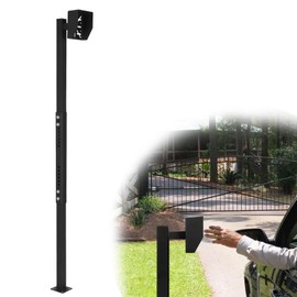 Dreamtrue Universal Keypad Mounting Post with Waterproof Cover, Height Adjustable from 37“ - 45”, Upright Keypad Mounting Base for Outdoor Automatic Door Opening Systems