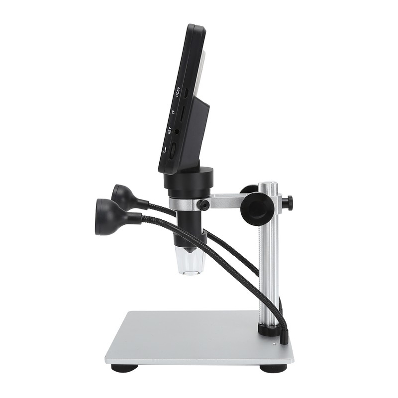 DM9 Digital Microscope 7‑Inch Screen 8 LED Lights Adjustable Brightness