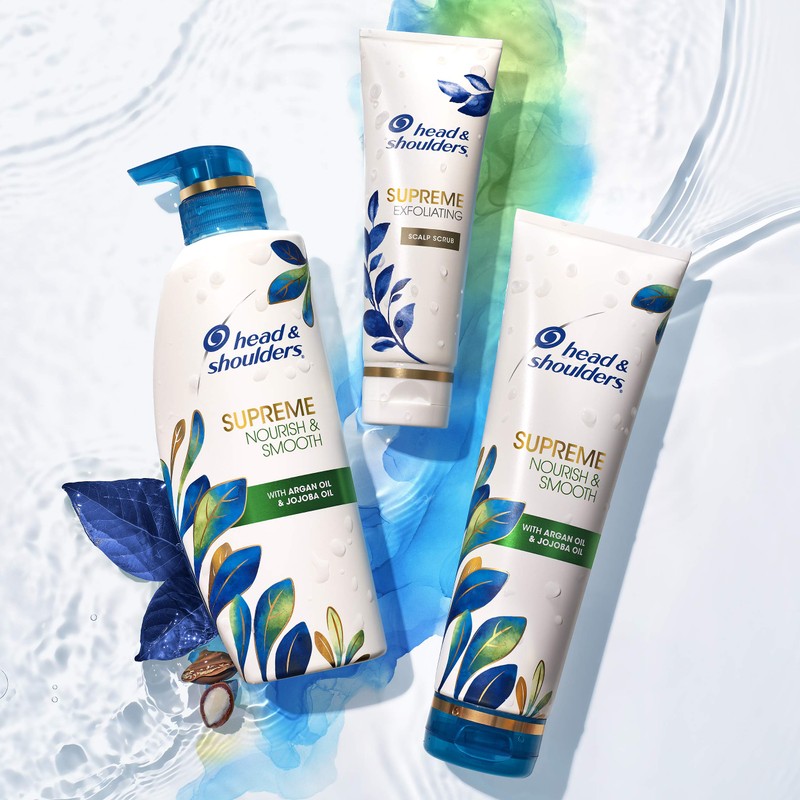 Head & Shoulders Supreme, Exfoliating Scalp Scrub Treatment, with Argan