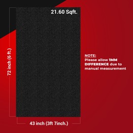 Bbox Black Carpet Non-Woven Febric | Length: 72 inch (6 ft.), Width: 43 inch (3ft 7in) | for Speaker Sub Box Carpet Home, Auto, RV, Boat, Marine, Truck & Car Trunk Liner