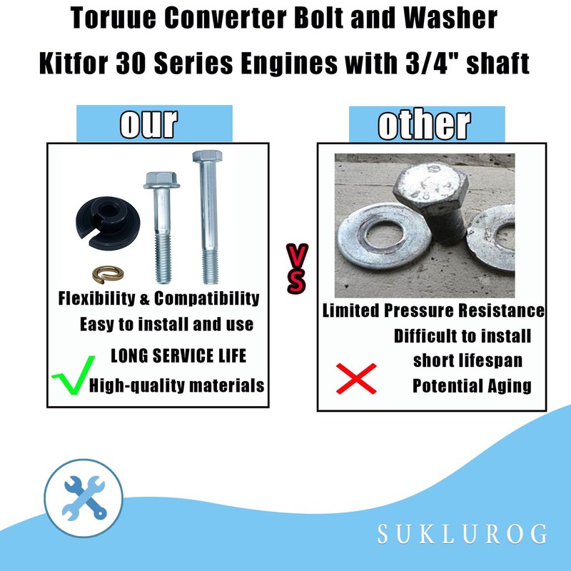 30 Series Torque Converter Custom Washer and Bolt Kit Compatible