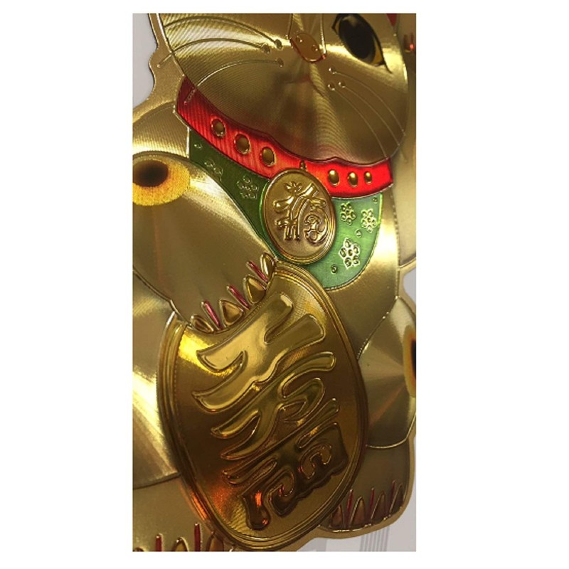 Senkurai Maneki Neko Gold Sticker Clip wan