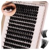 LASHVIEW Cluster Lashes D Curl Volume Eyelash Clusters 9-16mm Mix