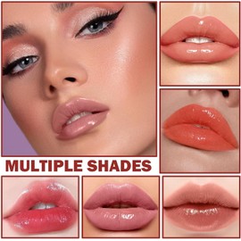 6 Piezas Lip Oil Tint Gloss Labial Permanente Rojo Labiales Larga Duracion Labial Lip Stain Balm Plumper Brillo Tinta Barra de Labios Voluminizador Tinte Labios Lipstick Set Mujer Regalo (A, LIP)