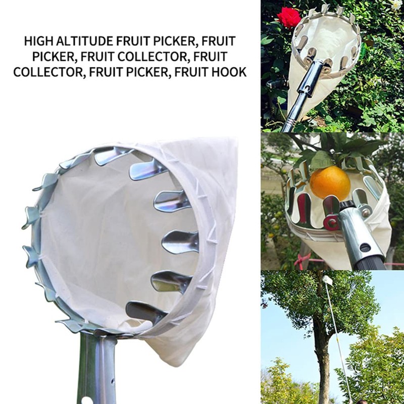 Omninmo Metal Fruit Picker Head Basket Diameter 150mm High Place