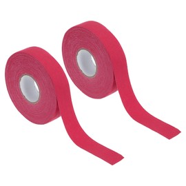PATIKIL Hockey Tape 1" X 27 Yards 2 Pack Multi-Purpose Grip Protector for Hockey Stick Blade Baseball Bat Red