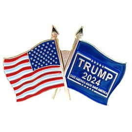 Trump 2024 Pin Badge Brooch Trump for President USA Flag Memorabilia (2)