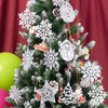 Christmas Tree Decorations, Snowflake Christmas Tree Pendant Hanging Ornaments, Reusable