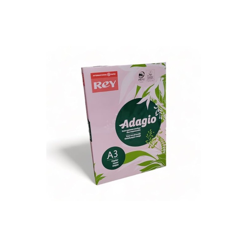 Rey Adagio A3 120gsm (250 Sheets) Pink Paper - for