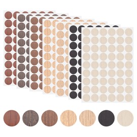 HARFINGTON 7 Sheets Screw Hole Cover Sticker 21mm 54 in 1 Self Adhesive Screw Covers Caps Waterproof Dustproof Sticker PVC for Wall Cabinets Desk Screws Furniture Repairing, 7 Colors