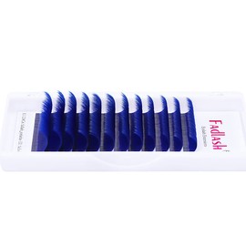 Lash Extensions 0.07 D Curl Eyelash Extension Volume Easy Fan Lashes 8-14mm Mixed Tray Easy Fan Lashes Faux Mink Blue Eyelash Extension by FADLASH (0.07-D, 8-14mm Mixed)
