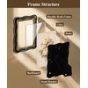 Afuly Black 5x7 Picture Frame Vintage Gold Wavy Resin Photo