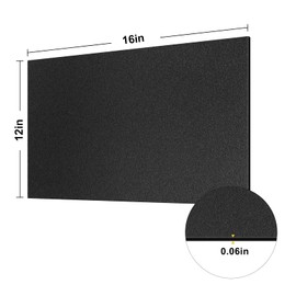 6 Pack Black ABS Plastic Sheet 12" x 16" x 0.06",Moldable Than Acrylic Sheet，Great for DIY Projects, High Tensile and Impact Strength Plastic（Smooth & Textured Finish