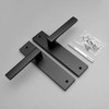 Decoranddecor Lumina Matt Black Internal Lever Door Handle Set with