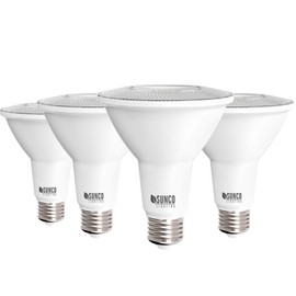 Sunco Lighting PAR30 LED Bulbs, Flood Light Outdoor Indoor 75W Equivalent 11W, Dimmable, 3000K Warm White, 850 LM, E26 Base, Exterior, Wet-Rated, Super Bright, IP65 Waterproof - UL Energy Star 4 Pack