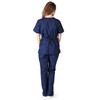 Natural Uniforms Women's Mock Wrap Scrub Set (Navy Blue) (Medium)