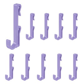 uxcell 10 Grid Wall Hooks, 2.8 Inch Grid Wall Panel Plastic Utility Hook, Shelf Hooks for Garage Store Warehouse Shop Home Hanging, Purple