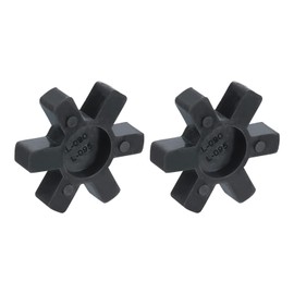 sourcing map 2pcs L090/L095 Jaw Coupling Insert, Flexible Solid Type NBR Rubber Jaw Coupling Center Inserts for L Jaw Coupling L-Jaw Coupler Set, Black
