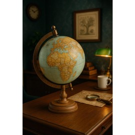 Vintage Globe with Stand Diameter 12.5 cm