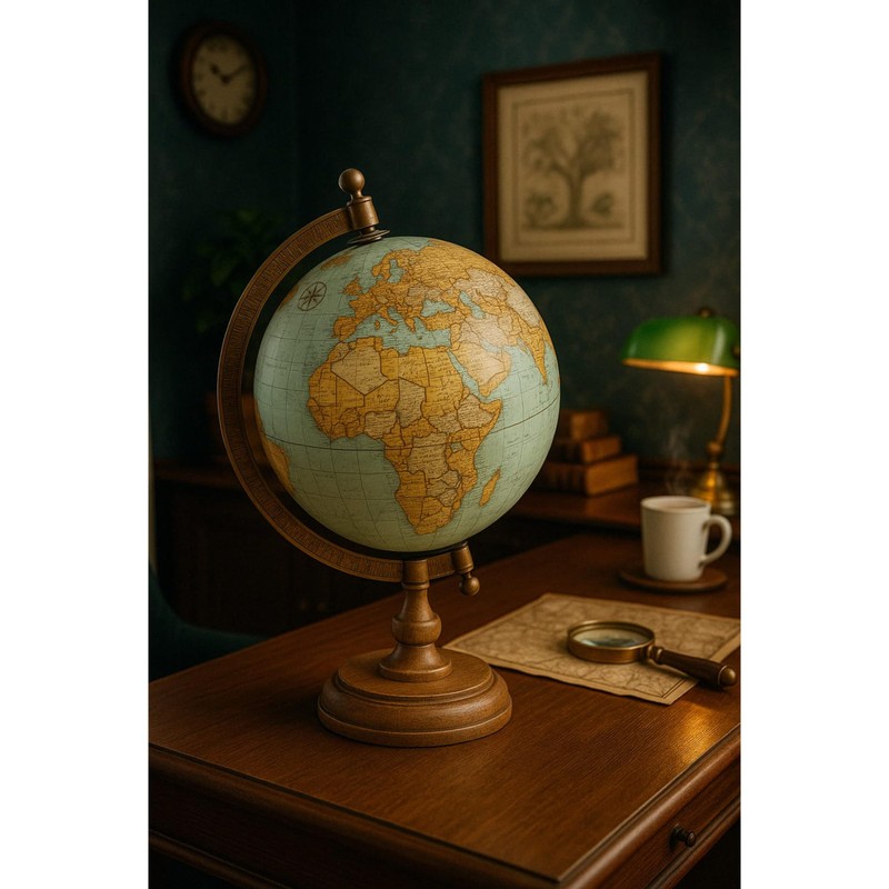 Vintage Globe with Stand Diameter 12.5 cm
