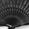 Eastern Wind Black lace hand folding fan, handheld foldable rave