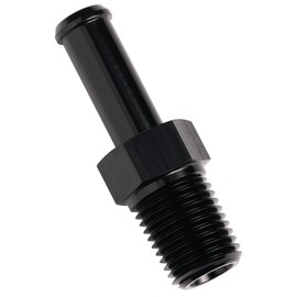 Podavelle 1/4 NPT Male to 3/8" Hose Barb Fitting Adapter Nipple Straight Aluminum Black