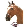 Showman Braided Nylon Rawhide Leather Horse Barrel Racing Training Noseband