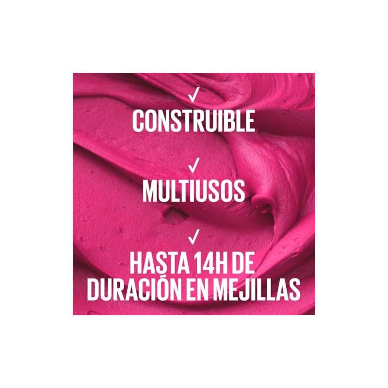 Maybelline Cloudtopia Blush para mejillas y labios,14H, tono carmesí divino