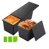 Barlket Black Pullman Loaf Pan with Lid 13x4, Pullman Loaf