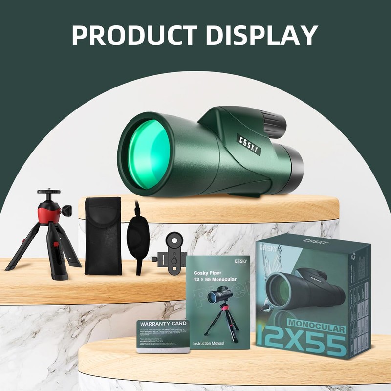 Gosky 12 x 55 High Definition Monocular Telescope and Fast