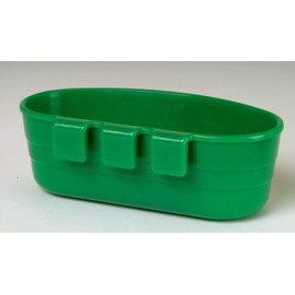 Pet Lodge Plastic Cage Cup (Green) Durable, Mountable Feeding & Watering Bowl for Small Animals & Poultry (1/2 Pint) (Item No. ACU1GREEN)