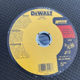 DEWALT 2 - DeWalt Metal Cutting Blade Aluminum Oxide 14" x 1/8" x 1" DW8020 Type 1