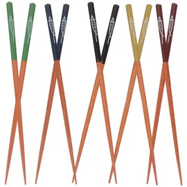 Chopsticks Set, 5 Pairs, Wooden, 8.9 inches (22.5 cm), Fish Pattern, Dishwasher-Safe, Japanese Style Vegetable Chopsticks Cute, Stylish, With Chopsticks Case