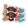 (2pcs) German Shorthaired Pointer Sticker Liver GSP Lover Decal Love