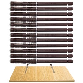 Floating Shelf Brackets - Heavy Duty Wood Invisible Concealed Shelf Brackets with Screws,DIY Adjustable Wall Mounted Fixings Hardware Blind Supports Shelves Ø10 x 100mm (12 Pack)