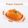 Pumpkin Butter Dish with Lid,Multi-Purpose Pumpkin Shaped Butter Dish &