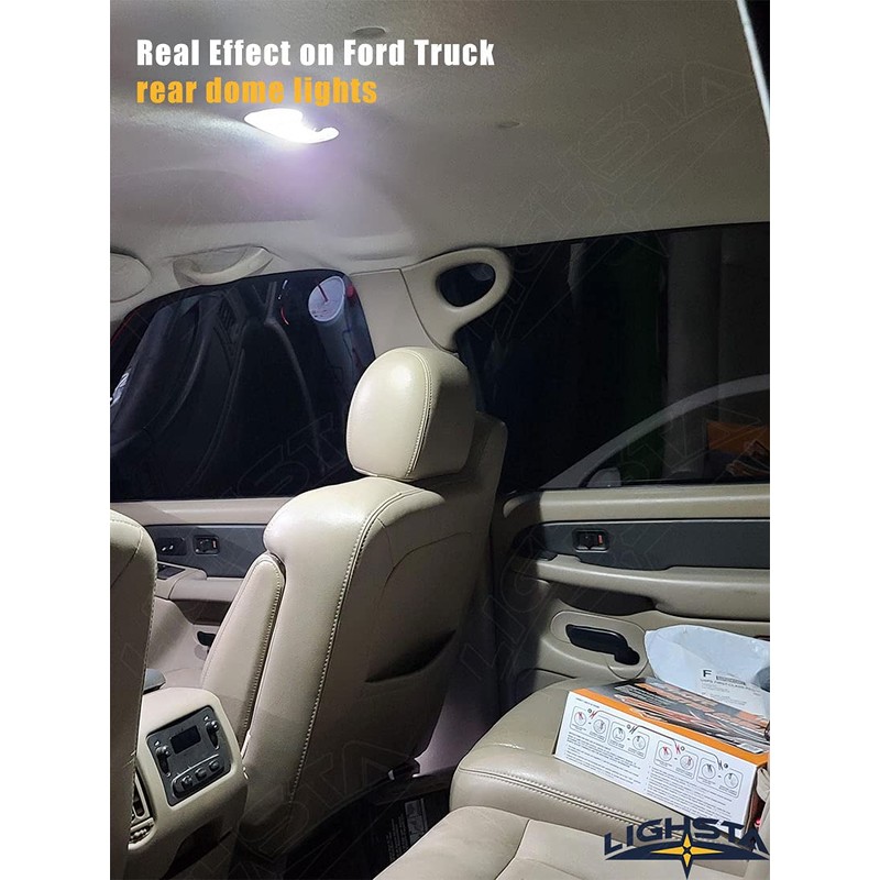 LIGHSTA 14PCS Super Bright White LED Interior Light kit Package