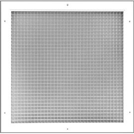 HVAC Premium 18" x 18" Cube Core Eggcrate Return Air Grille - Aluminum Rust Proof - HVAC Vent Duct Cover - White [Outer Dimensions: 19.75 X 19.75]