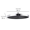 WENKO Softwater Shower Head, Rain Shower Head, Universal Shower Low