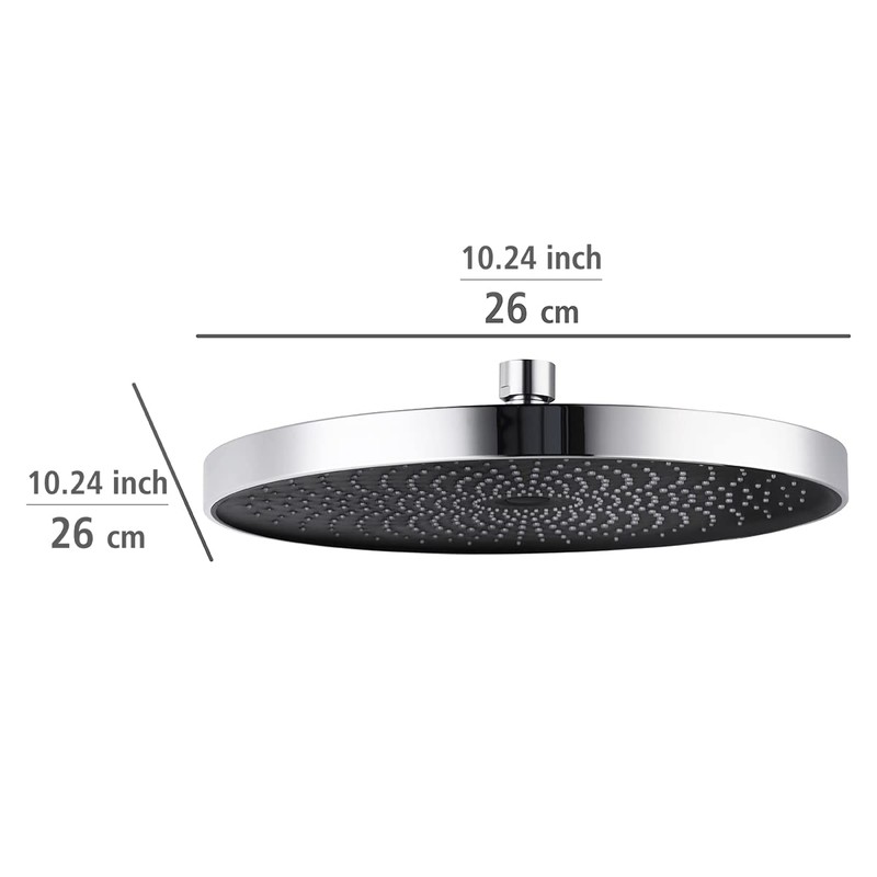 WENKO Softwater Shower Head, Rain Shower Head, Universal Shower Low