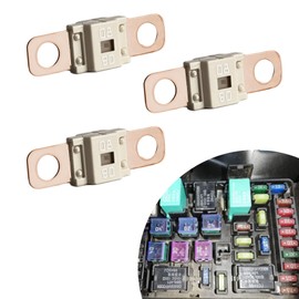 Rebvugr 3PCS AMI/Midi Fuse, Car Fuses, 40 Amp AMI High Current Link Replacement, Automotive Accessories Car Midi Bolt-on Assortment Kit for Cars, Trucks, Boats, Caravans, Electrocar Golf Cart (80A)
