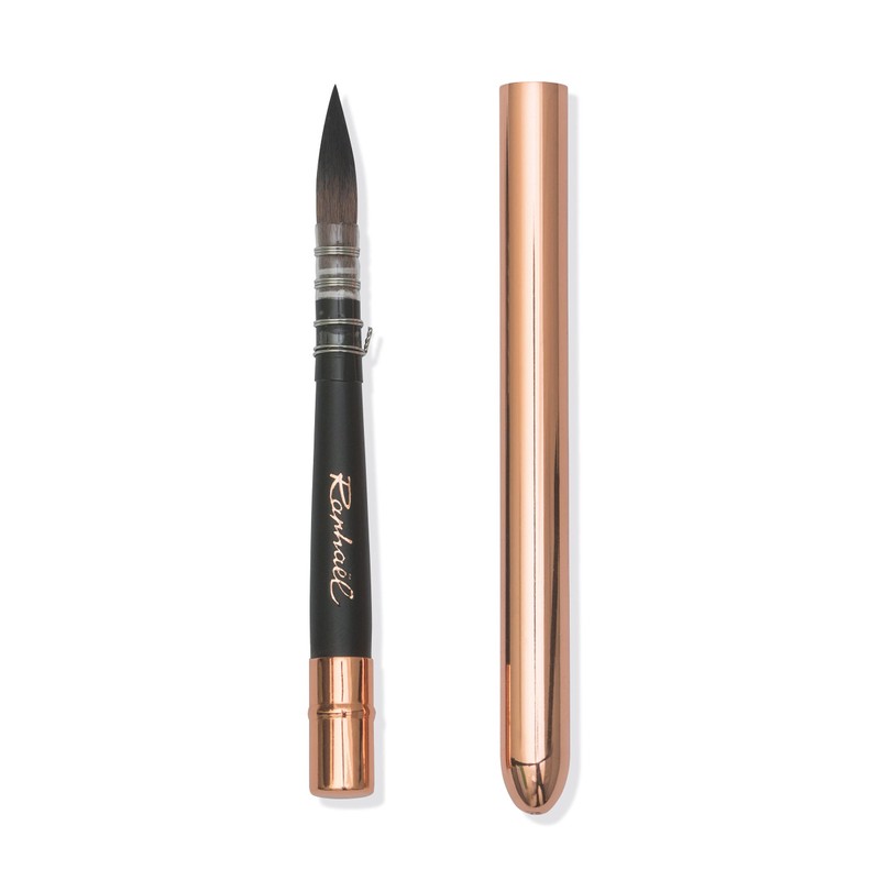 Raphael SoftAqua 1795 Travel Brush, Mop, Metal, Gold, 3/0