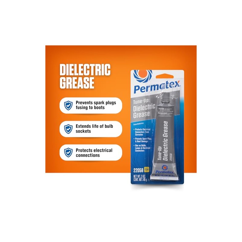 Permatex Grasa Dieléctrica, Transparente, 3 Oz