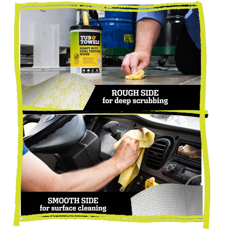 Tub O’ Towels TW75 Heavy-Duty 10" x 12" Size Multi-Surface