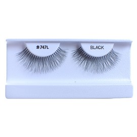 100 Pairs 100% Human Hair False Eyelashes Natural Black #747L