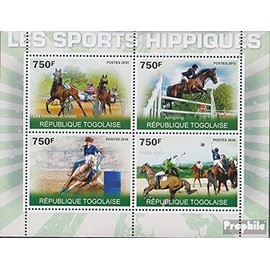 Togo 3634-3637 Sheetlet (complete.issue.) unmounted mint/never hinged ** MNH 2010 Equestrian (Stamps for collectors) Horses/zebras